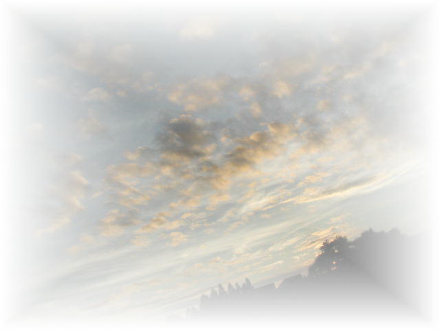 夕焼けをぼかす